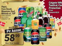 Fakta Tyskland F Pepsi, axe Kondi, Mountain Dew, – Mirinda el. 7UP tilbud