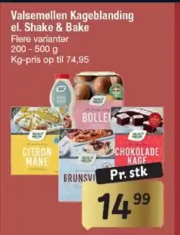 Fakta Tyskland Valsemøllen Kageblanding el. Shake & Bake tilbud