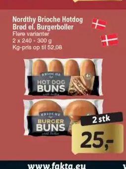 Fakta Tyskland Nordthy Brioche Hotdog Brød el. Burgerboller tilbud