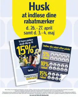 Føtex Husk at indløse dine rabatmærker tilbud
