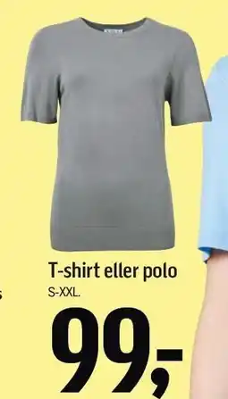 Føtex T-shirt eller polo S-XXL tilbud