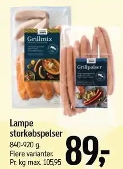 Føtex Lampe storkøbspølser 840-920 g tilbud