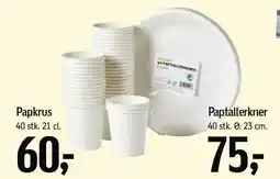 Føtex Papkrus eller Paptallerkner tilbud
