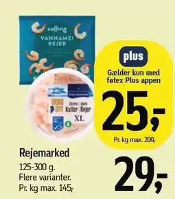Føtex Rejemarked 125-300 g tilbud