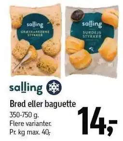 Føtex Salling Brød eller baguette tilbud