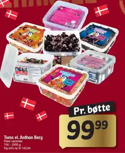 Fakta Tyskland Toms el. Anthon Berg tilbud