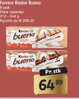 Fakta Tyskland Ferrero Kinder Bueno 8-pak tilbud