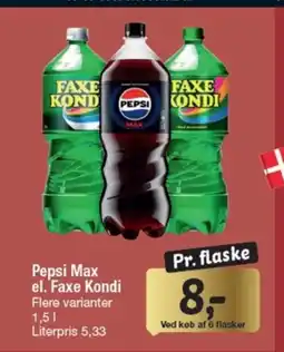 Fakta Tyskland Pepsi Max el. Faxe Kondi tilbud