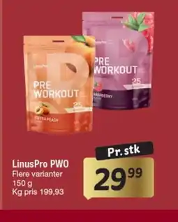 Fakta Tyskland LinusPro PWO Flere varianter 150 g tilbud