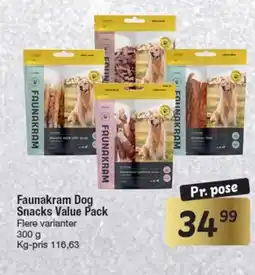 Fakta Tyskland Faunakram Dog Snacks Value Pack tilbud