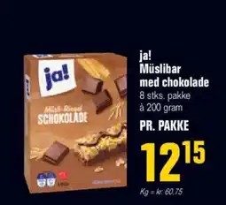 Otto Duborg Ja! müslibar med chokolade tilbud