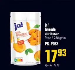 Otto Duborg ja! Tørrede abrikoser Pose à 250 gram tilbud