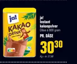Otto Duborg Ja! instant kakaopulver dåse à 800 gram tilbud