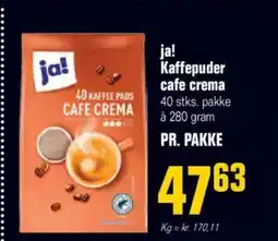 Otto Duborg Ja! kaffepuder cafe crema tilbud