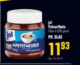 Otto Duborg Ja! pulverfløde glas à 250 gram pr. glas tilbud