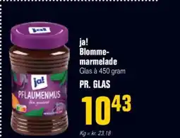 Otto Duborg Ja! blomme- marmelade glas à 450 gram tilbud