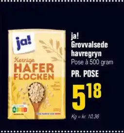 Otto Duborg Ja! grovvalsede havregryn pose à 500 gram tilbud