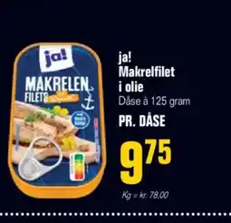 Otto Duborg ja! Makrelfilet i olie tilbud