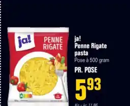 Otto Duborg ja! PENNE ja! pasta Pose à 500 gram PR. POSE tilbud