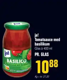 Otto Duborg ja! Tomatsauce med basilikum Glas à 400 ml tilbud