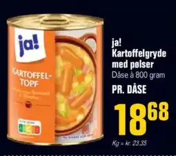 Otto Duborg ja! Kartoffelgryde med pølser Dåse à 800 gram tilbud