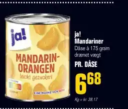 Otto Duborg ja! Mandariner Dåse à 175 gram drænet vægt tilbud