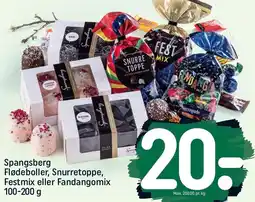 REMA 1000 Spangsberg flødeboller, Snurretoppe, Festmix eller Fandangomix 100-200 g tilbud