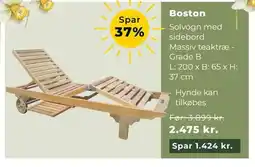 Erling - Christensen Boston Solvogn med sidebord tilbud