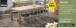 Erling - Christensen Skovby SM108 Spisebord Hvidolieret eg tilbud