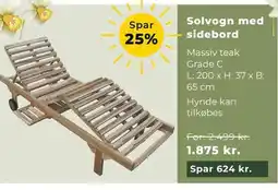 Erling - Christensen Solvogn med sidebord tilbud