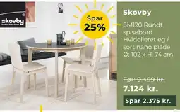 Erling - Christensen Skovby SM120 Rundt spisebord tilbud