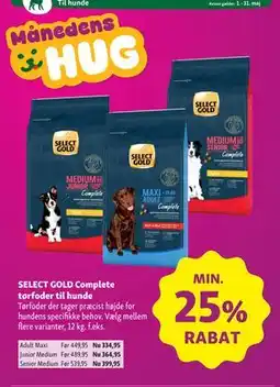 Maxi Zoo SELECT GOLD Complete tørfoder til hunde tilbud