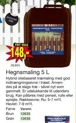 Harald Nyborg Hegnsmaling 5 L tilbud
