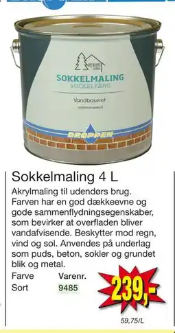 Harald Nyborg Sokkelmaling 4 L tilbud