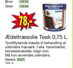 Harald Nyborg Ædeltræsolie Teak 0,75 L tilbud