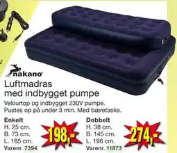 Harald Nyborg Luftmadras med indbygget pumpe tilbud