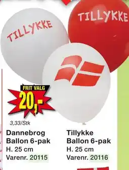 Harald Nyborg Dannebrog Ballon 6-pak tilbud