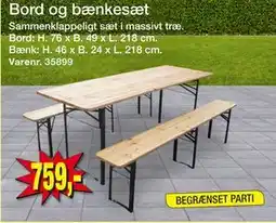 Harald Nyborg Bord og bænkesæt tilbud