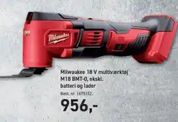 Johannes Fog Milwaukee 18 v multiværltøj M18 BMT-O, ekskl. batteri og lader tilbud