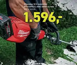 Johannes Fog Milwaukee 18 v motroenhed M18 FOPH2-0, ekskl. batteri og lader tilbud
