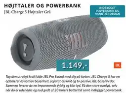 CBC JBL Charge 5 Højttaler Grå tilbud