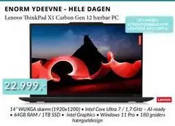 CBC Lenovo ThinkPad X1 Carbon Gen 12 bærbar PC tilbud