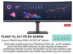 CBC Lenovo ThinkVision P49w-30 LED 49” skærm tilbud