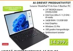 CBC Lenovo ThinkPad T14s Gen 5 Bærbar PC tilbud