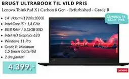 CBC Lenovo ThinkPad X1 Carbon 8 Gen - Refurbished - Grade B tilbud