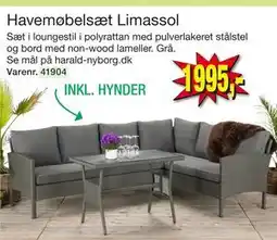 Harald Nyborg Havemøbelsæt Limassol tilbud