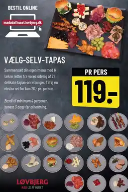 Løvbjerg Vælg-selv-tapas tilbud