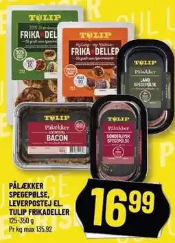 Løvbjerg Pålækker spegepølse, leverpostej el. tulip frikadeller tilbud