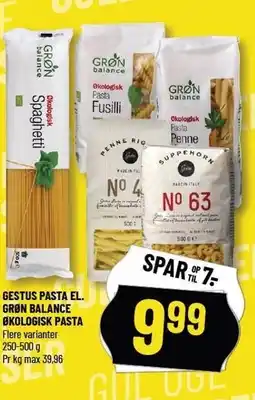Løvbjerg Gestus pasta el. grøn balance økologisk pasta tilbud