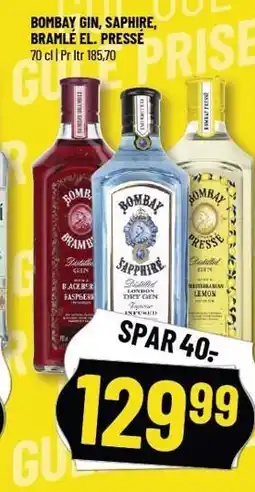 Løvbjerg Bombay gin, saphire, bramle el. presse tilbud